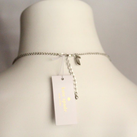 NWT Kate Spade BE DAZZLING Silvertone Necklace - Picture 3 of 3